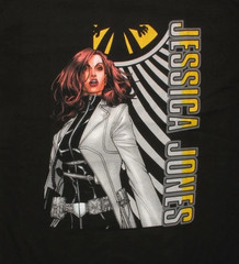 Marvel Mens Jessica Jones SHIELD Comics Superhero Black Shirt New M-2XL