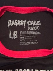 Fright Rags Basket Case Horror Movie Size L Baseball Black T Shirt Red