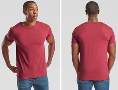 5 Pack Fruit of the Loom Mens T Shirts Short Sleeve Slim Fit Lightweight Cotton