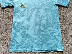 Vintage Habitat Wilderness T-Shirt Men’s Size Large All Over Print Animal Blue