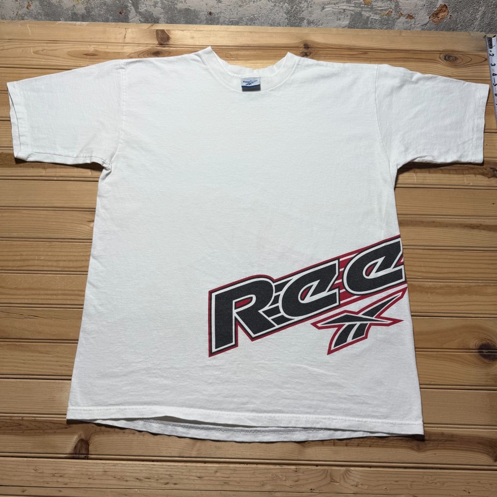 Vintage 90s Reebok Big Logo Spellout Streetwear Skater Single Stitch Shirt – XL