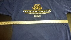 Uss Ronald Reagan Peace Through Strength Cvn 76 T Shirt XL