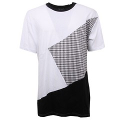 C3440 men’s jersey OUTFIT white/black overlong t-shirt men
