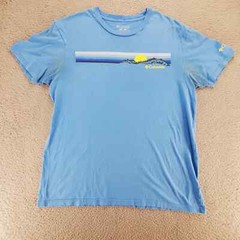 Columbia Shirt Mens Large Blue Active Casual Outdoors Fishing Classic Logo