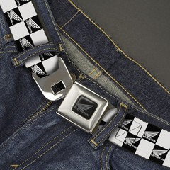 Honda Motorsports Belt, Seatbelt Buckle Belt, Honda Motorcycle Wing Logo Chec…