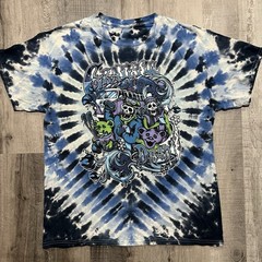 Grateful Dead Mountain Madness Blue Tie Dye Stealie Skull Band T Shirt Size L