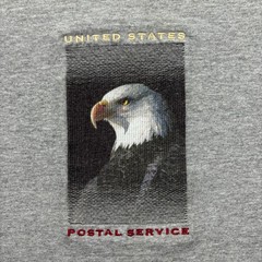 Vintage USPS United States Postal Service Eagle T-Shirt Size XL Gray Made in USA