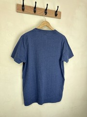Abercrombie & Fitch Muscle Fit T Shirt Blue Size XXL Large Applique Graphic Y2K