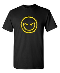Evil Smile Face Sarcastic Humor Graphic Novelty Funny T Shirt