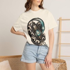 Blackwork Comet Fishing Lure Lantern T-Shirt Graphic