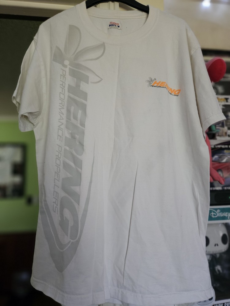 Hanes Beefy Hering Performance Propellers T Shirt Sports Fishing Large 42-44