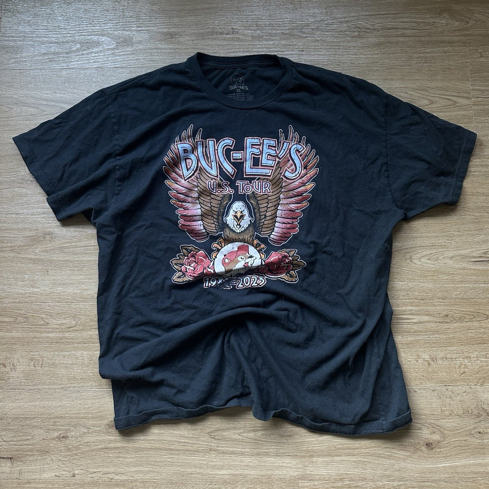 Buc-ee’s U.S. Tour 1982-2023 Double-Sided Graphic Tee Black Men’s XL