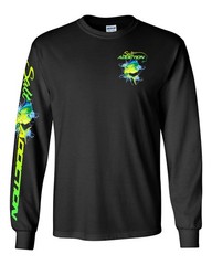Salt Addiction Saltwater Dolphin Fishing Long Sleeve T Shirt Mahi Mahi Cotton