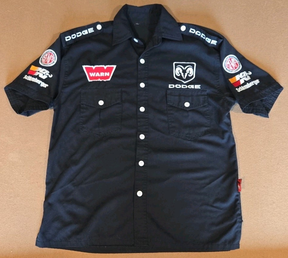 F1 Racing Polo Button Up Shirt Dodge Siemens Size Medium Pockets