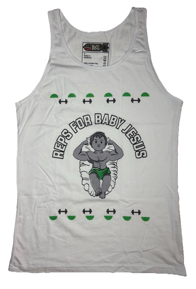 Reps For Baby Jesus Gym Work Out Tank Top God Lord Men’s S Sleeveless Shirt