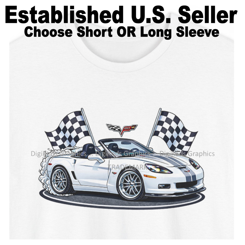 DigiRods Chevy Corvette C6 2013 60th Anniversary Cartoon Car T Shirt