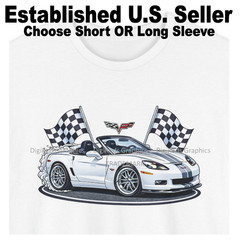 DigiRods Chevy Corvette C6 2013 60th Anniversary Cartoon Car T Shirt