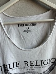 VTG 00s y2k True Religion Washed Avant Garde Rhinstone T-Shirt Tank Top Tee