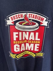 ST LOUIS CARDINALS MAJESTIC 2005 FINAL REGULAR SEASON GAME MLB T-SHIRT 2X