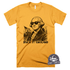 Suck It England T-Shirt Funny George Washington 1776 Patriotic USA Graphic Tee