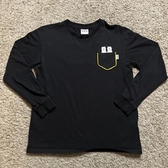 Teddy Fresh Long Sleeve Shirt Mens Size L Large Black Just Two Teds Front Pocket
