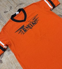 Vintage Late 90s Bats Softball Ringer Tshirt Augusta Tag Mens Size Medium