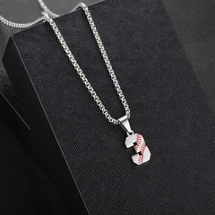 Inspiration Baseball Jersey Number Necklace Stainless Steel Charms Number Pen…