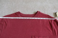 Outdoor Life River Washed Tee Shirt Mens Medium Red Pocket Short Sleeve