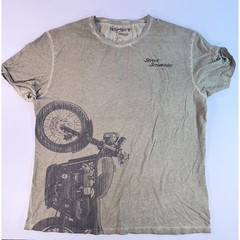 Triumph Bonneville Street Scrambler Graphic T-Shirt Mens XL Green Motorcycle Tee