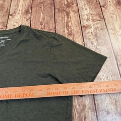 Banana Republic Eco Premium Wash T Shirt Mens Medium Green V Neck Short Sleeve