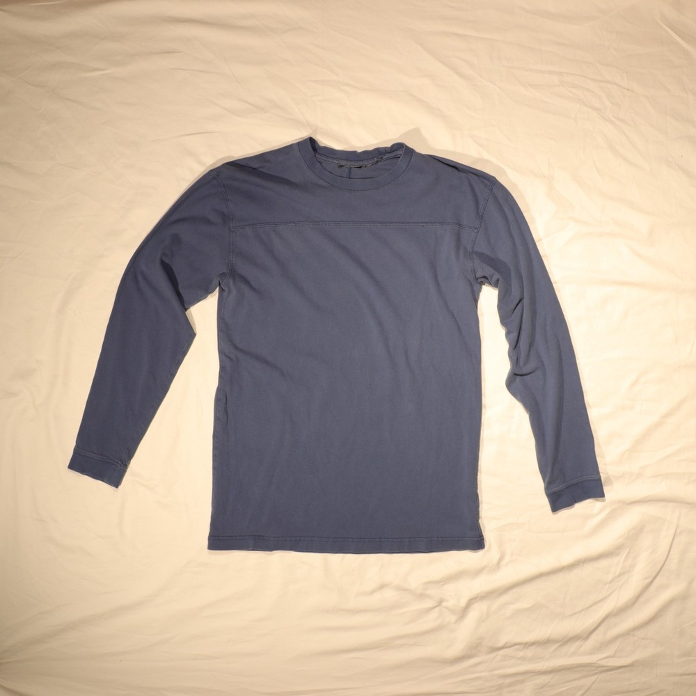 croft and barrow blue comfy cotton mens medium long sleeve t-shirt