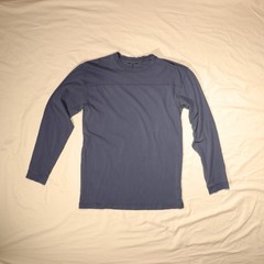 croft and barrow blue comfy cotton mens medium long sleeve t-shirt