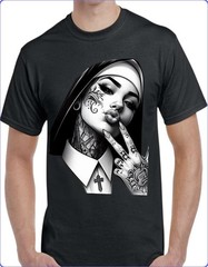 Tattoo Graphic Black Men’s T-Shirt Small To 3X-Large Style #5