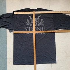 NEW STONE BREWING Black Double Sided Long Sleeve LOGO Spellout T Shirt Pick Size