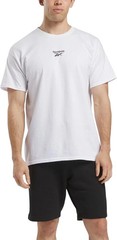 NWT Reebok Mens White Cotton Short Sleeve Game Win Logo Graphic T-Shirt Size M