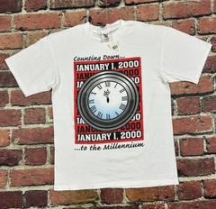 Vintage 2000 Counting Down to the Millennium T Shirt Years Y2K Clock Large NWT