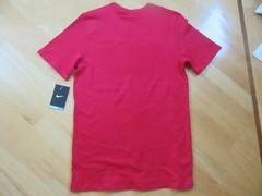 NWT NIKE Dri Fit Logo Red Short Sleeve T-Shirt Cotton/Polyester Sz S