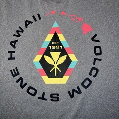 Volcom Stone Hawaii Logo T Shirt Mens S Gray Skate Surf Tee Anti-UV 50+ UPF