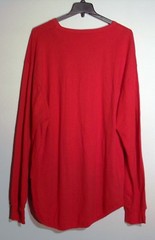 NWT MEN’S 6XL LR SCOOP PREMIUM RED BLK LONG SLEEVE P/O QUILTED TEE T-SHIRT #1390