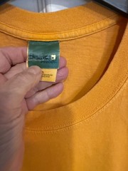 District Threads T Shirt Men 2XL MUSTARD COLOR 100% PRESHRUNK COTTON NEW NO TAGS