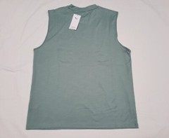 Puma Mens ESS Big Logo Sleeve Less Sports Tank Puma Forever Green Moon –