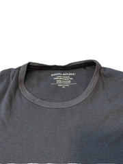 Banana Republic Shirt Mens 2XL Gray Stripe Luxe Touch Performance Tee T-Shirt