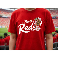 Be The Red Tiger Floral Graphic T-Shirt Red Unisex Short Sleeve S-5XL