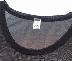Zonbailon Mens Tops Undershirts Shirts Short Mesh Sleeve See Through T-Shirt