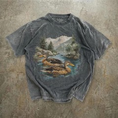 Mallard Ducks Vintage Comfort Tee Shirt Unisex Wildlife Bird