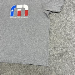 Travis Mathew Shirt Mens Large Gray Texas Flag Graphic Crewneck Tee Casual