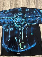 Vintage 2001 Liquid Blue Great Wolf Lodge Wolf All Over Print T-Shirt Size XL