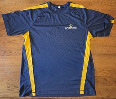 Adventures on the Gorge Men’s Logo T-Shirt Navy Yellow Polyester Crew Neck L
