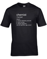 Chemist Joke Definition Mens T-Shirt Gift Chemistry Science Teacher Scientist