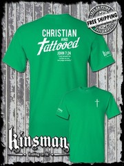 Christian and Tattooed 2-Sided T-Shirt – Religious Jesus Christ God Spiritual